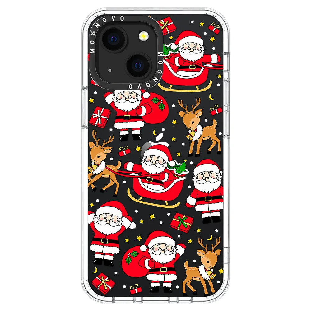 Cute Santa Claus Deer Phone Case - iPhone 13 Case