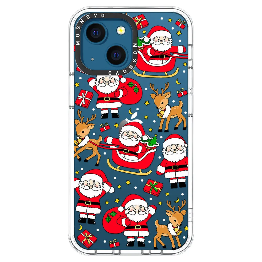 Cute Santa Claus Deer Phone Case - iPhone 13 Case
