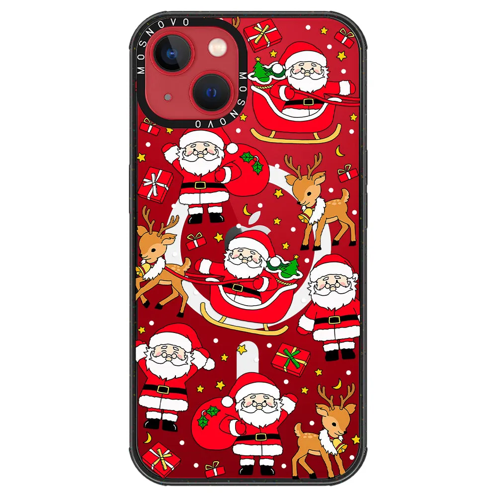 Cute Santa Claus Deer Phone Case - iPhone 13 Case