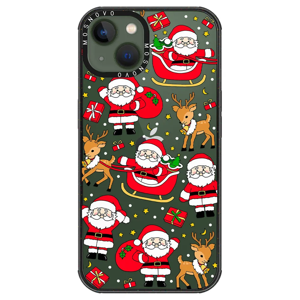 Cute Santa Claus Deer Phone Case - iPhone 13 Case