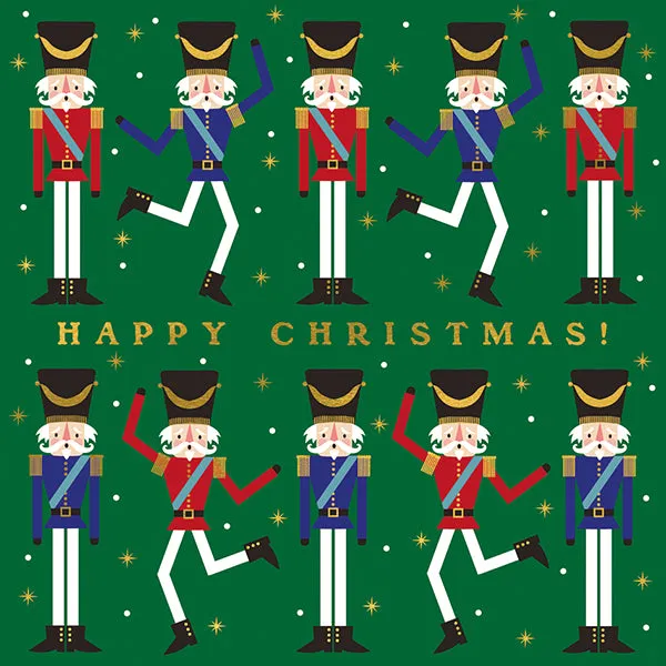 Dancing Nutcrackers "Merry Christmas" Greeting Card Wallet