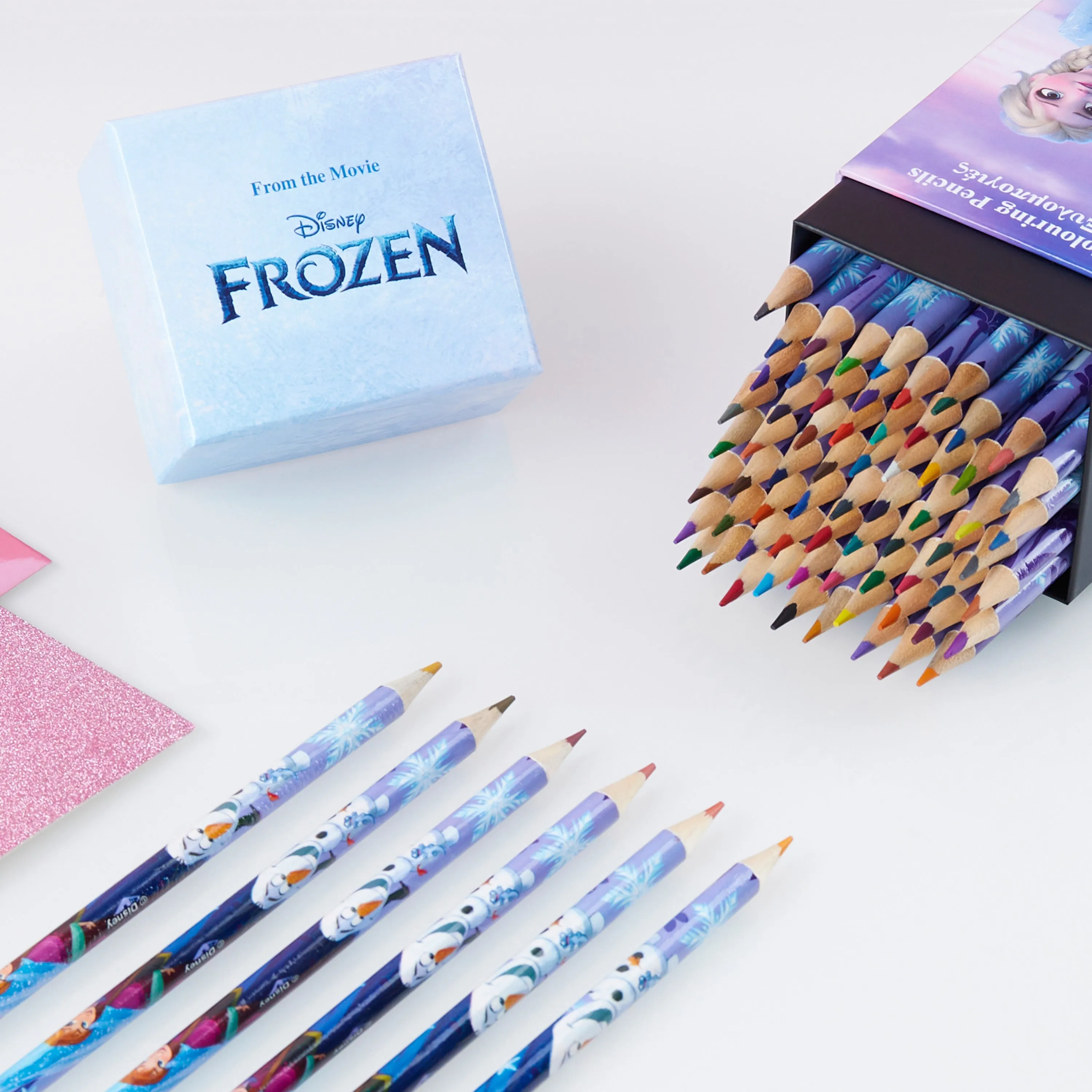 Disney Colouring Pencils for Kids, 72 Pencils Colouring Box - Frozen