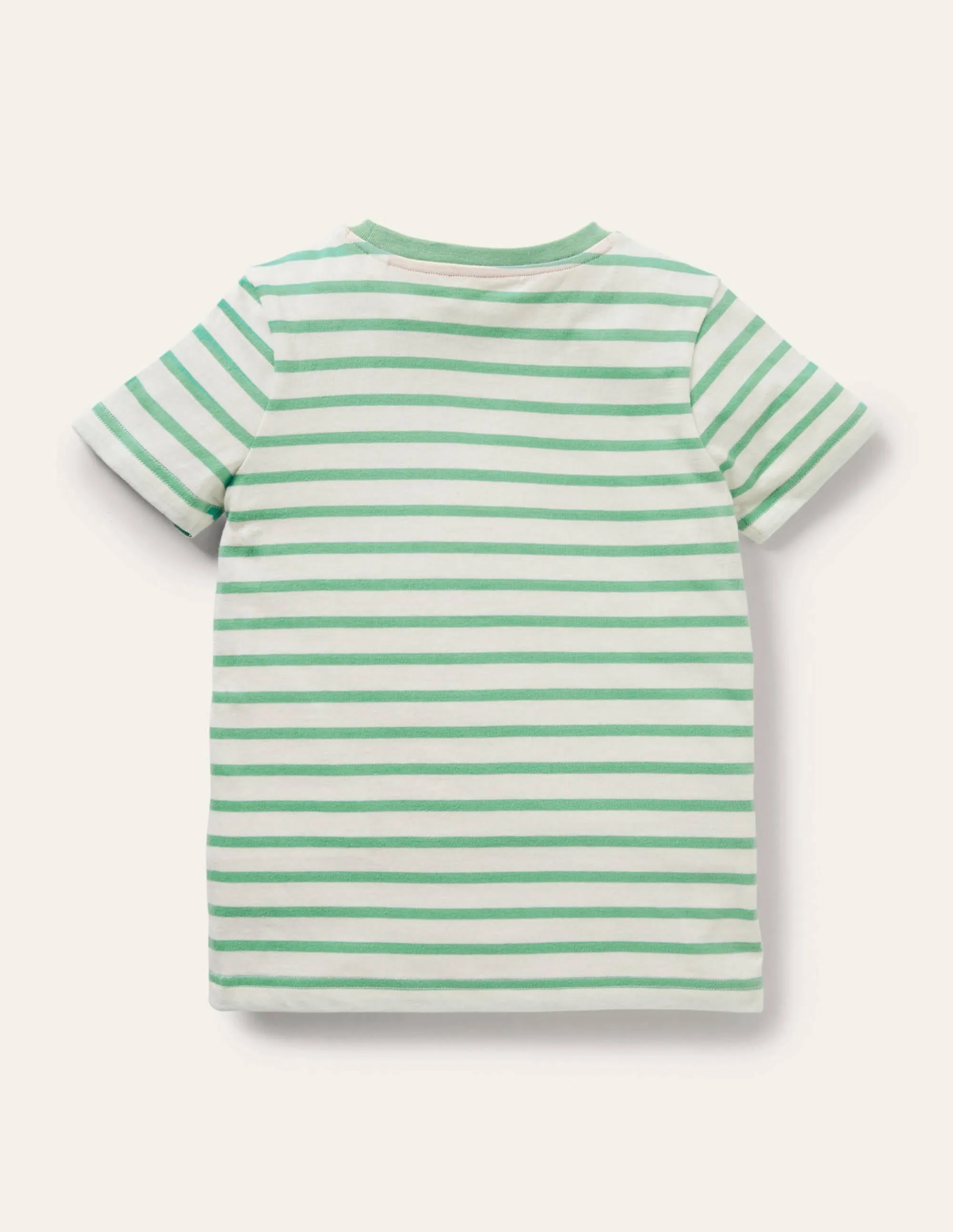 Easter Appliqué T-shirt-Ivory/Aloe Green Bunny