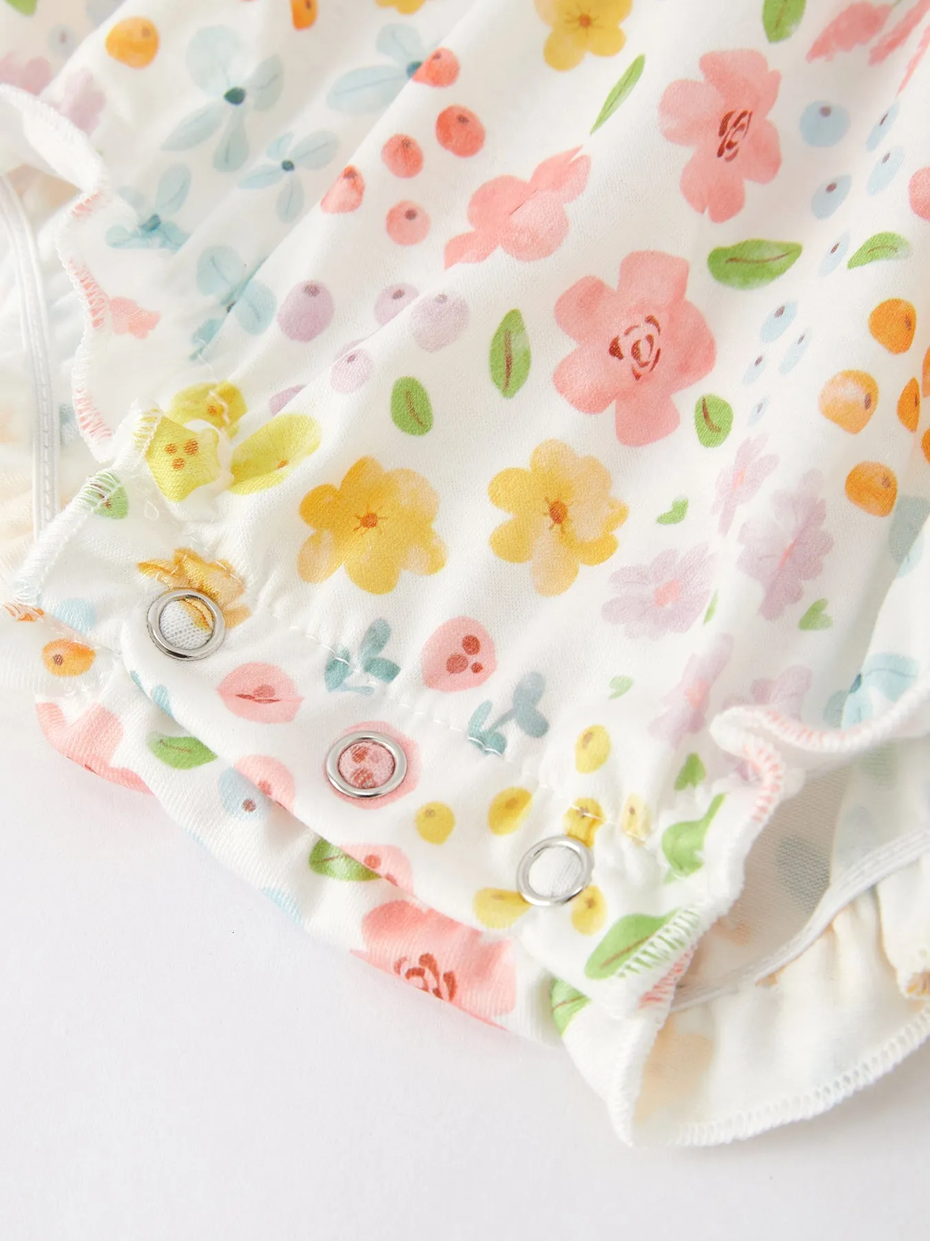 Easter Bunny Embroidery Girls Romper