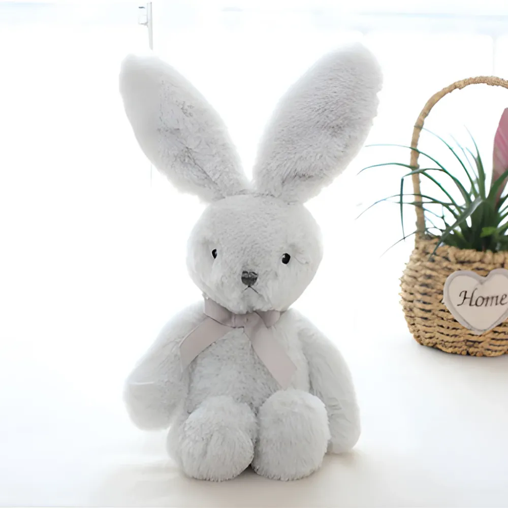 Easter Bunny Pink & Gray 9"