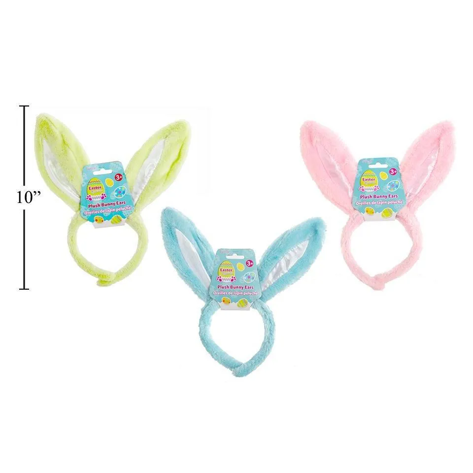 Easter Treasures Plush Bunny Ears Headband - Assorted Colours