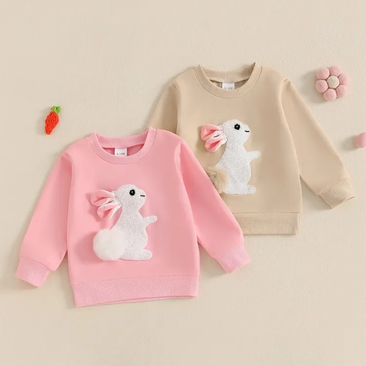 Embroidered Easter Bunny Toddler Sweatshirt