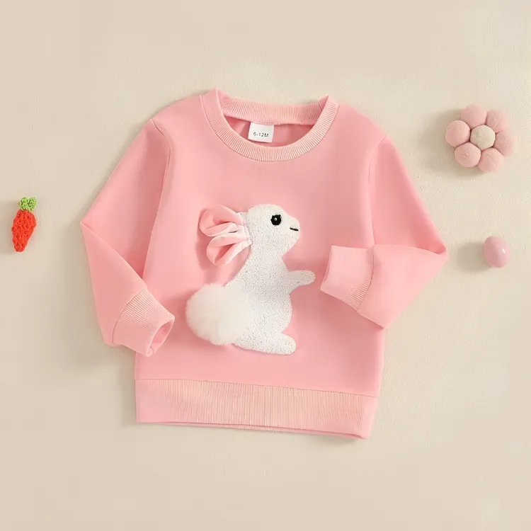 Embroidered Easter Bunny Toddler Sweatshirt