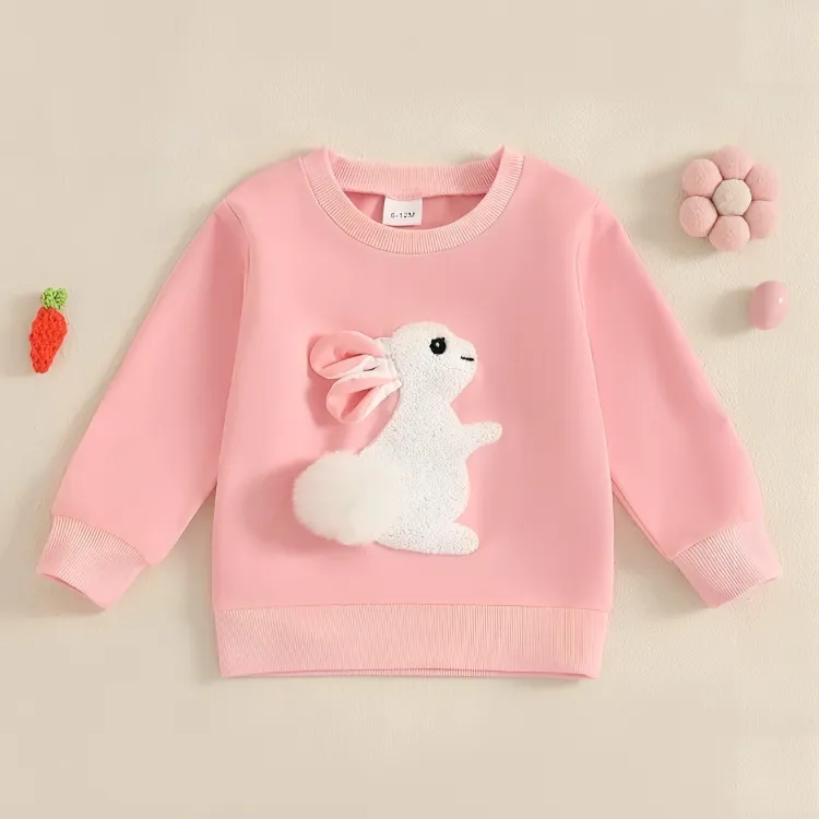 Embroidered Easter Bunny Toddler Sweatshirt