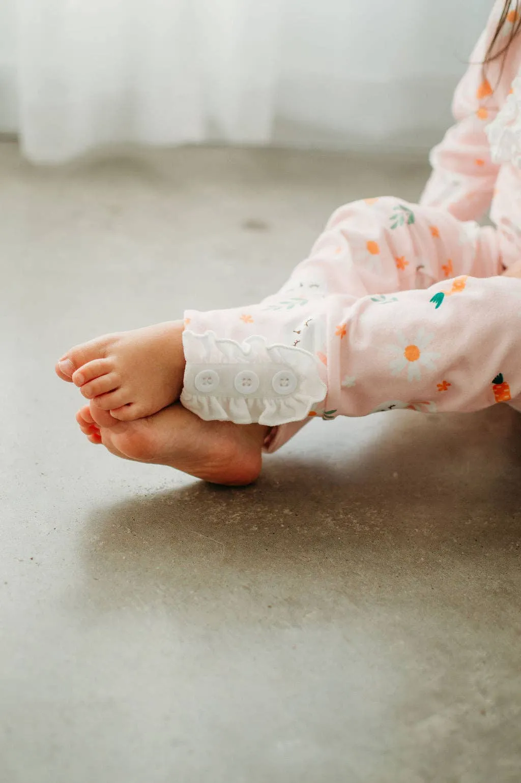 Girls Easter Pajamas - Ruffle Buttflap
