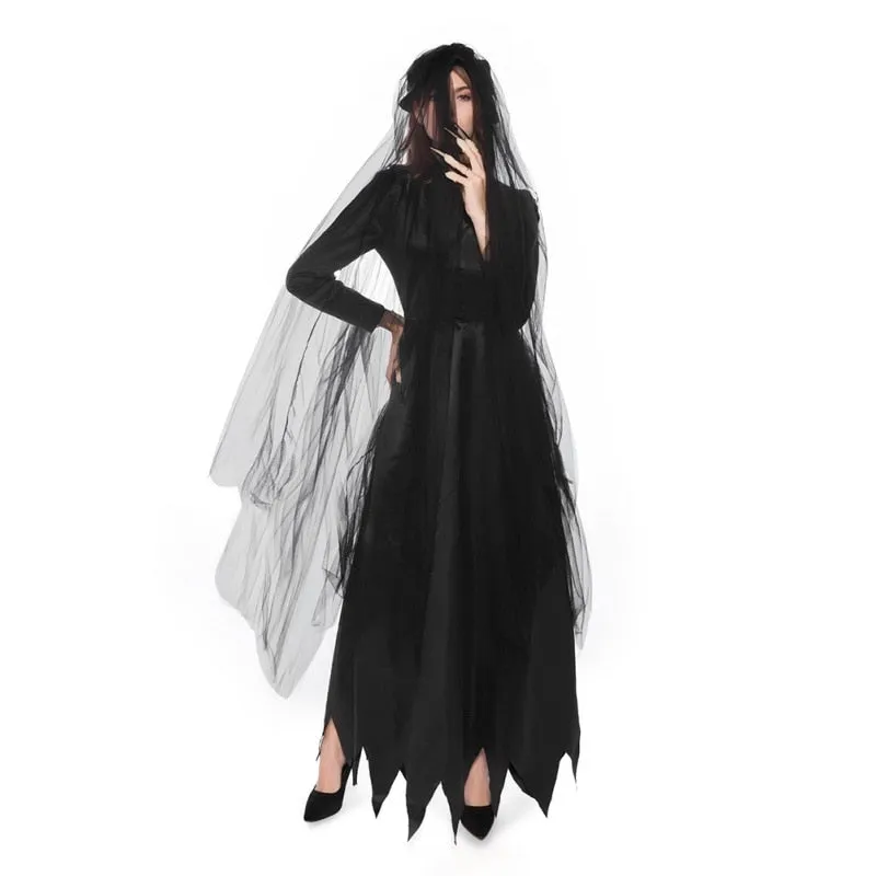 Halloween Costumes Ghost Bride Devil Vampire Witch Party Halloween 2019 Wear Black New