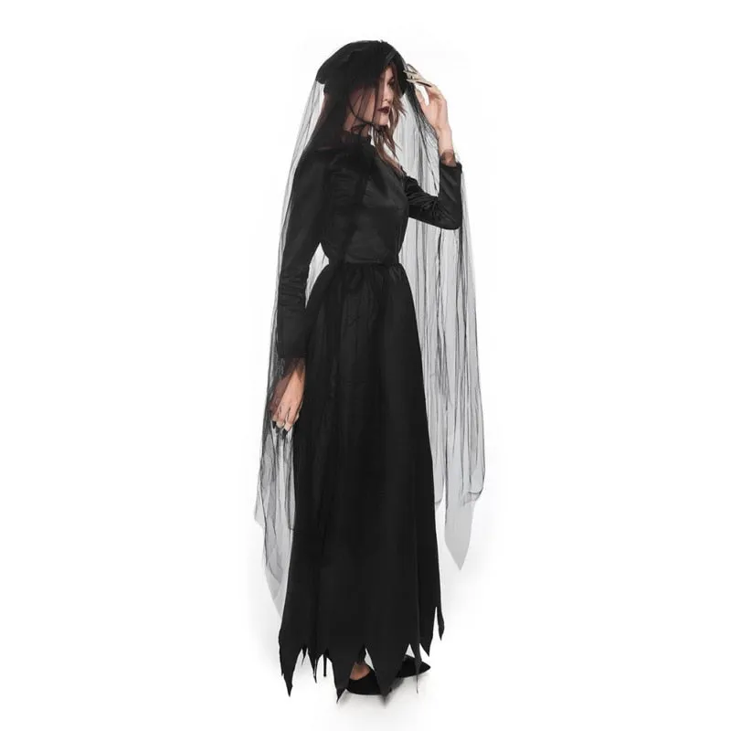 Halloween Costumes Ghost Bride Devil Vampire Witch Party Halloween 2019 Wear Black New