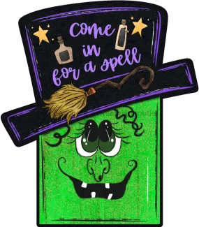 Halloween Sign, Halloween Witch wood sign, DECOE-W-90081, 22" Door Hanger