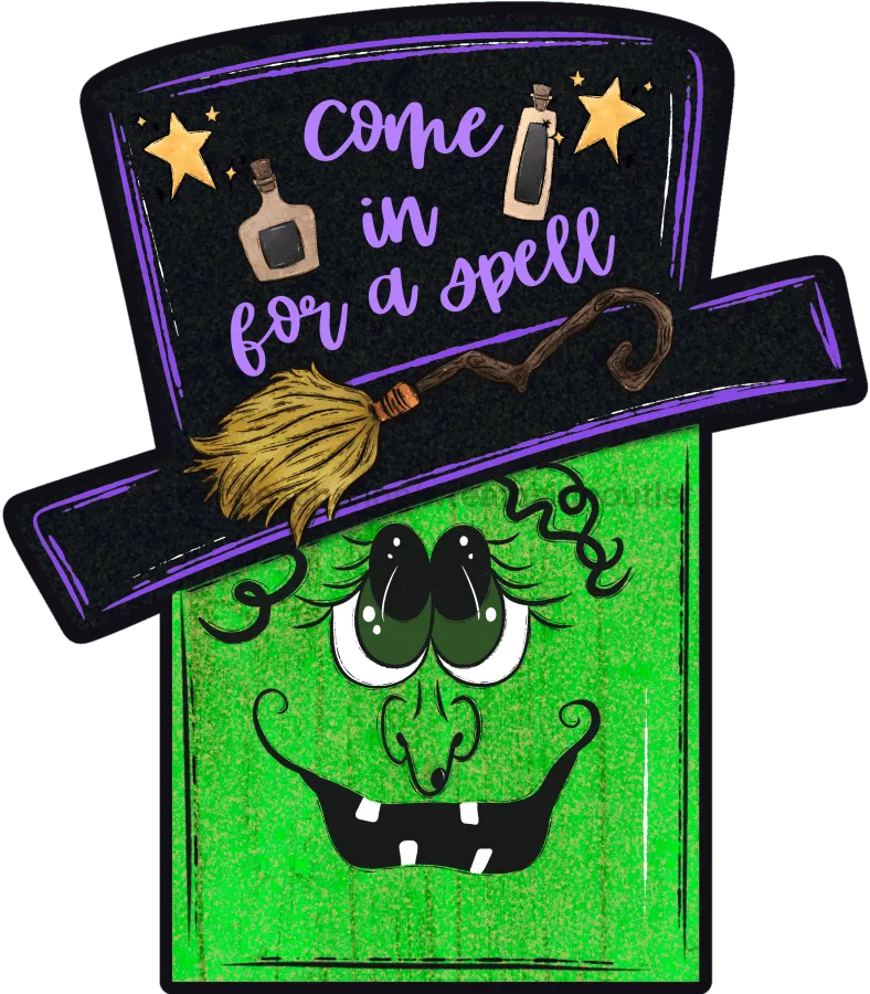 Halloween Sign, Halloween Witch wood sign, DECOE-W-90081, 22" Door Hanger