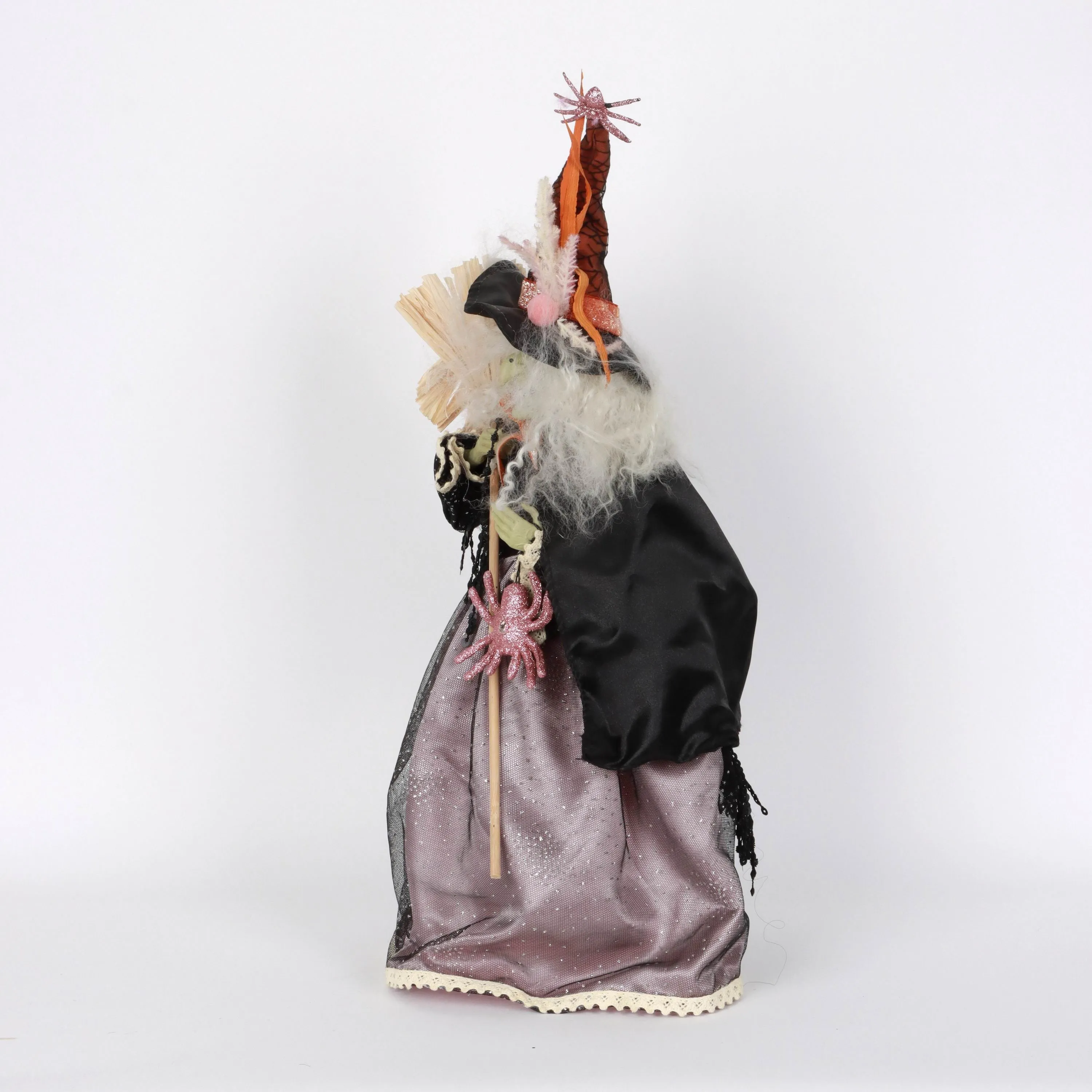Halloween witch with broom