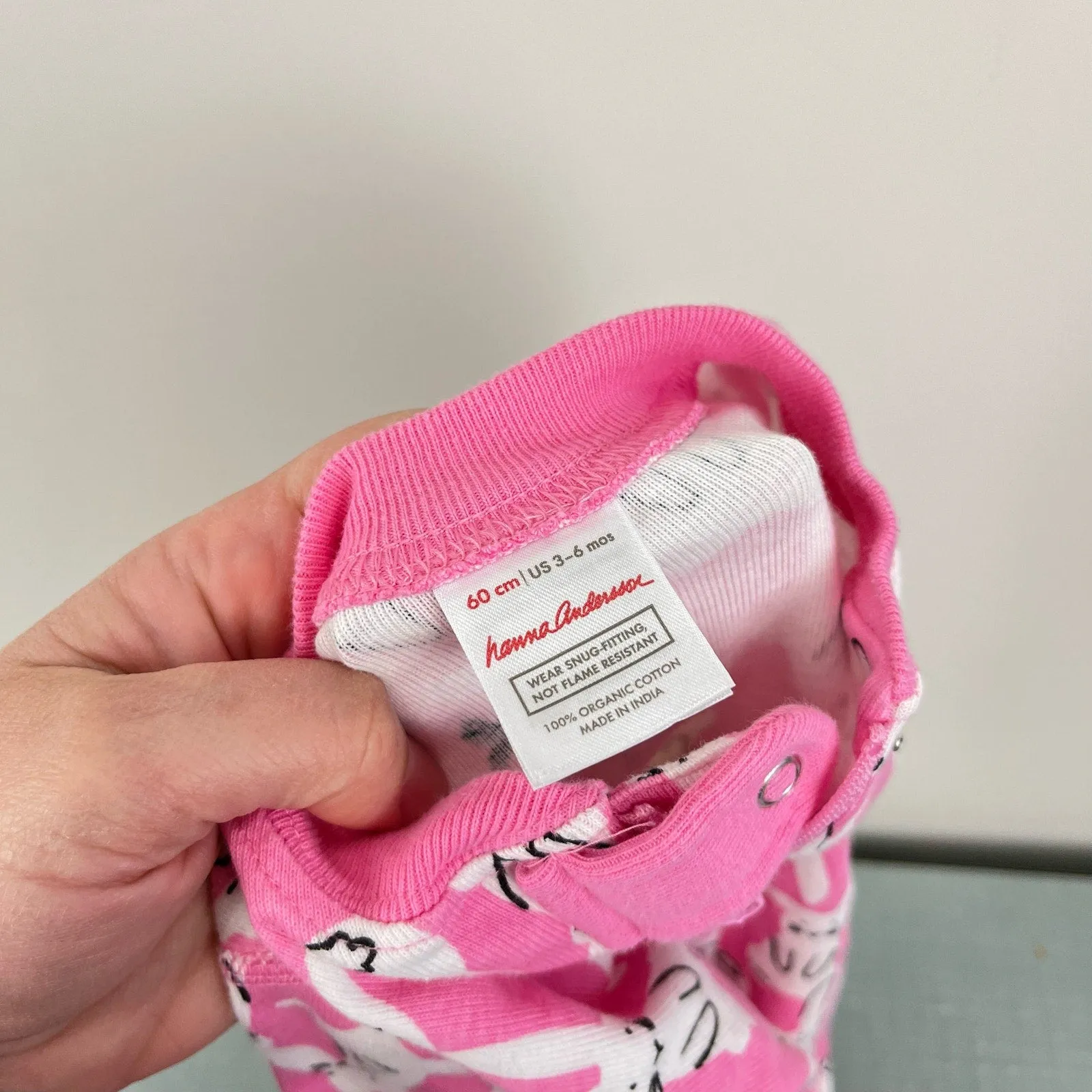 Hanna Andersson Pink Bunny Pajamas 60 cm (3-6 Months)