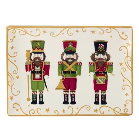 Holiday Magic Nutcracker 14" x 10" Rectangular Platter