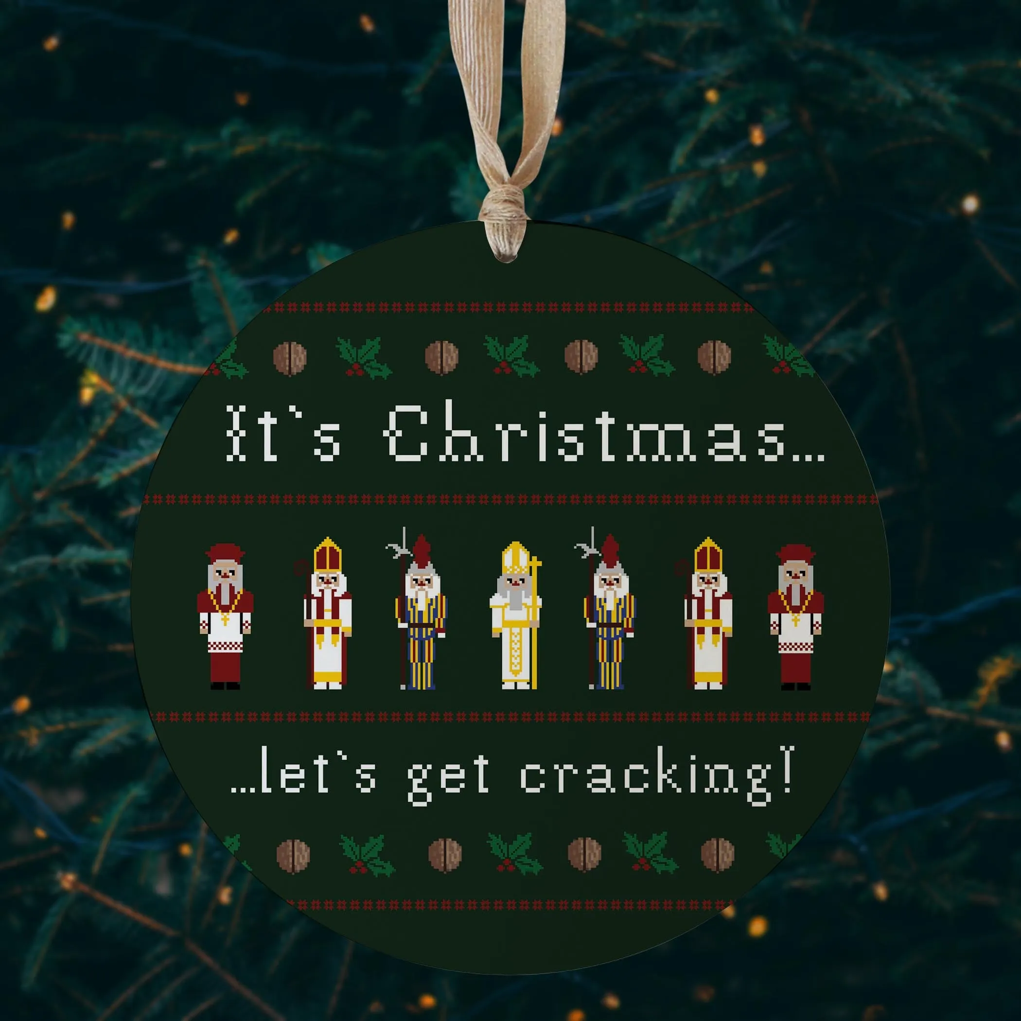 It's Christmas Let's Get Cracking 8" Hanging Sign