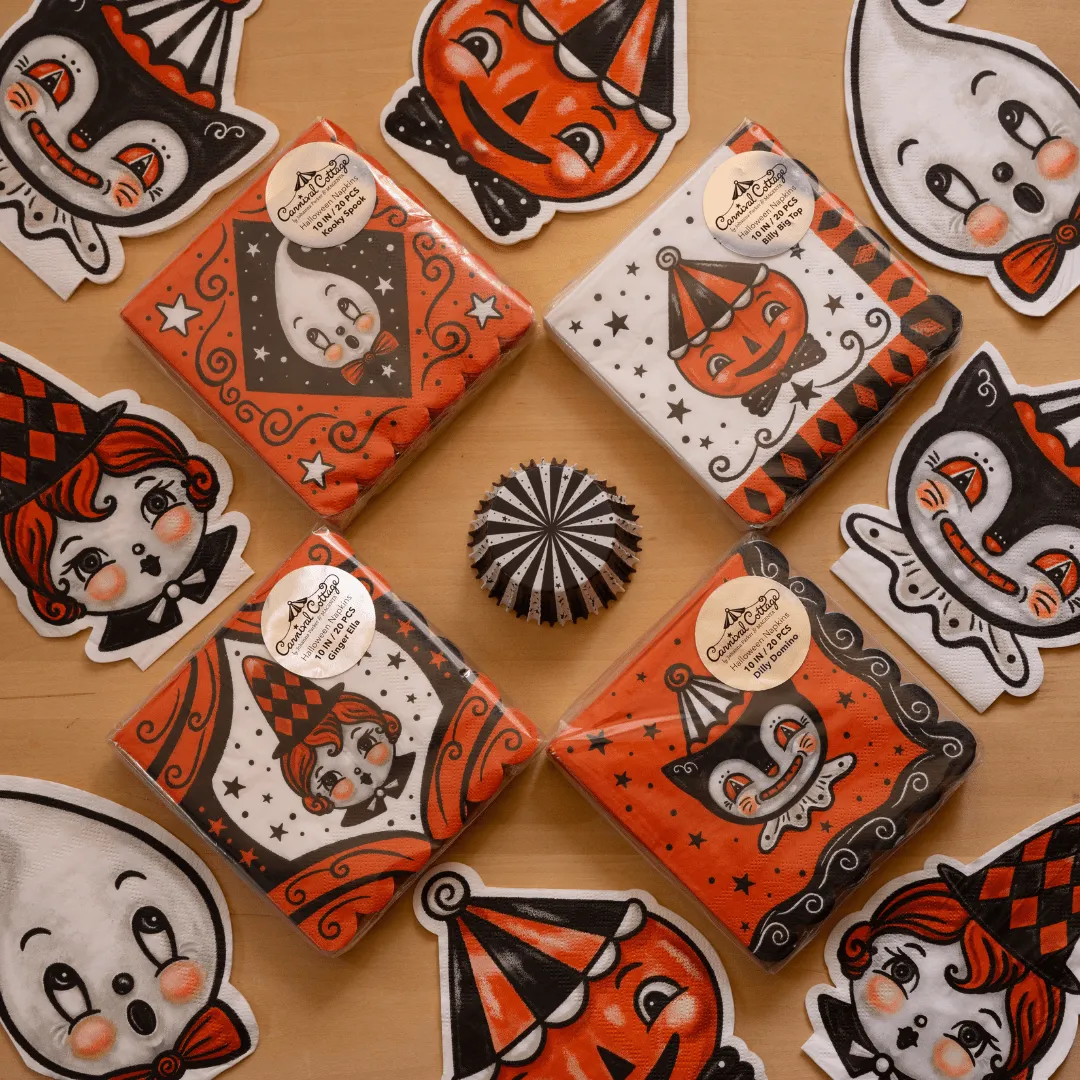 Johanna Parker Carnival Cottage Small Figural Witch Napkins Set of 20