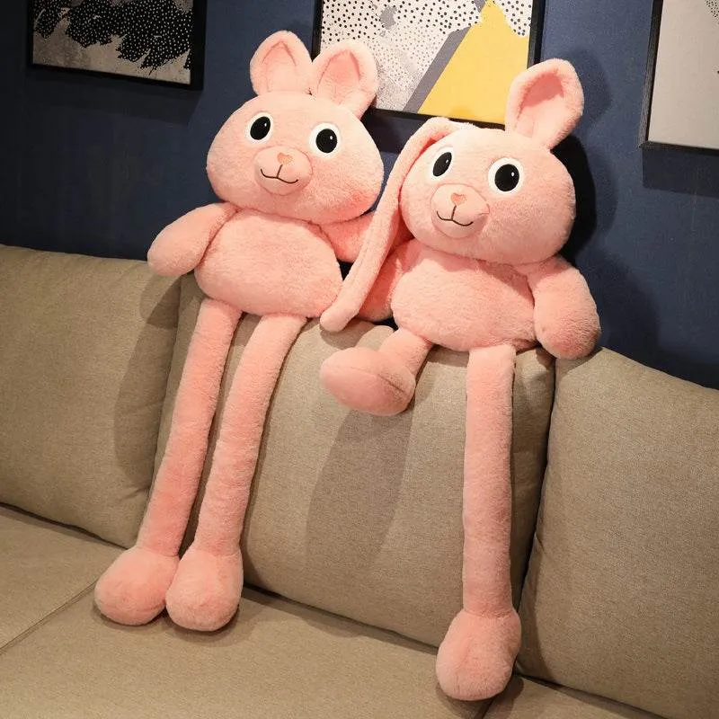 Kawaii Pink Floppy Eared Stuffed Bunny Plushie