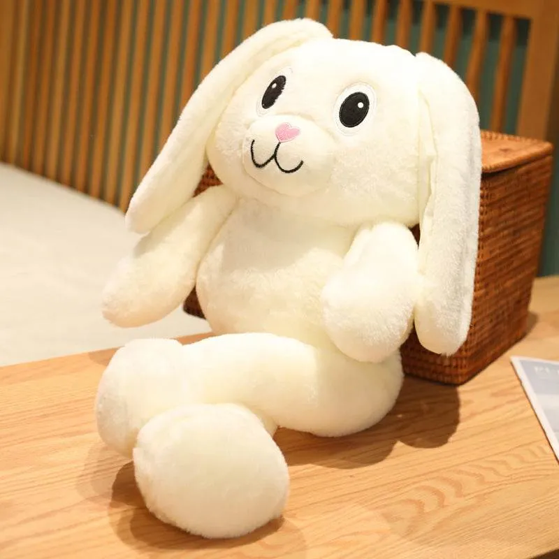 Kawaii Pink Floppy Eared Stuffed Bunny Plushie