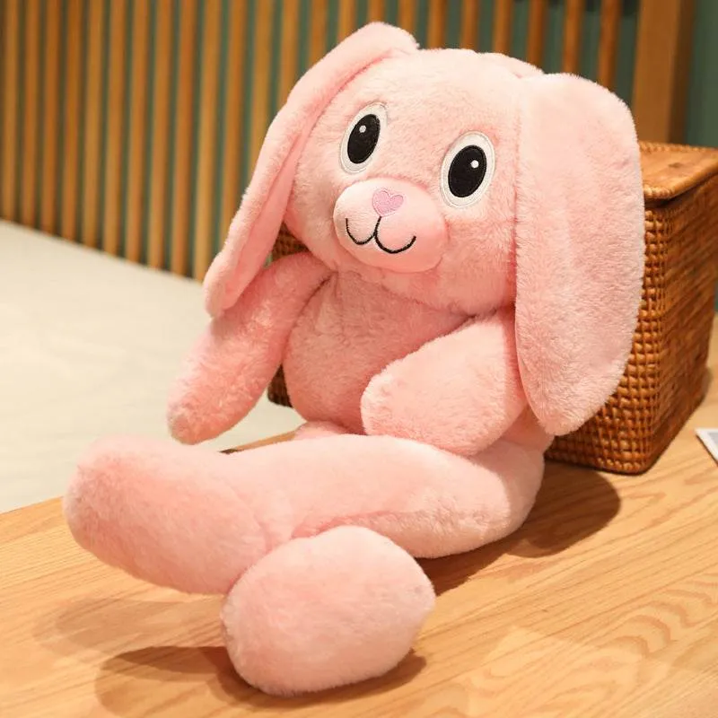 Kawaii Pink Floppy Eared Stuffed Bunny Plushie