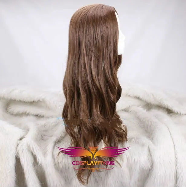Marvel Movie The Avengers Scarlet Witch Wanda Maximoff Long Wavy Cosplay Wig Cosplay Prop for Girls Adult Women Halloween Carnival Party