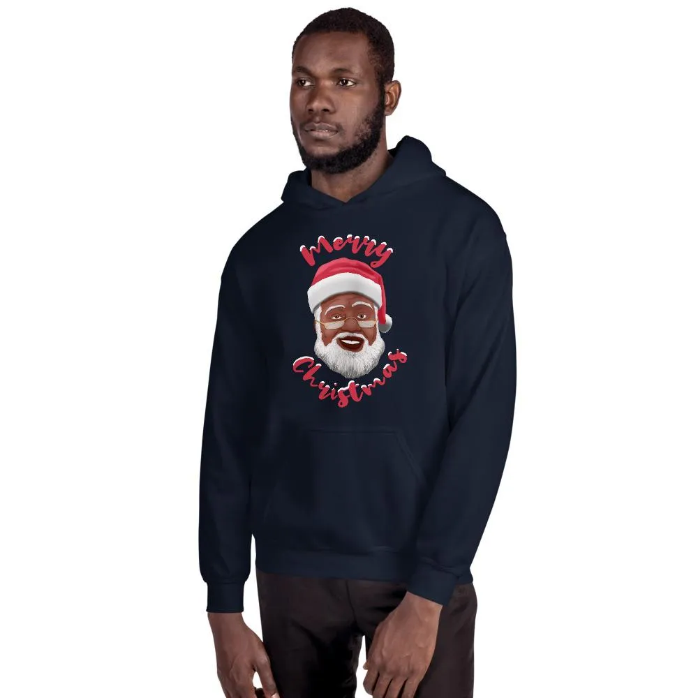 Merry Christmas (Black Santa Claus) Hooded Sweatshirt
