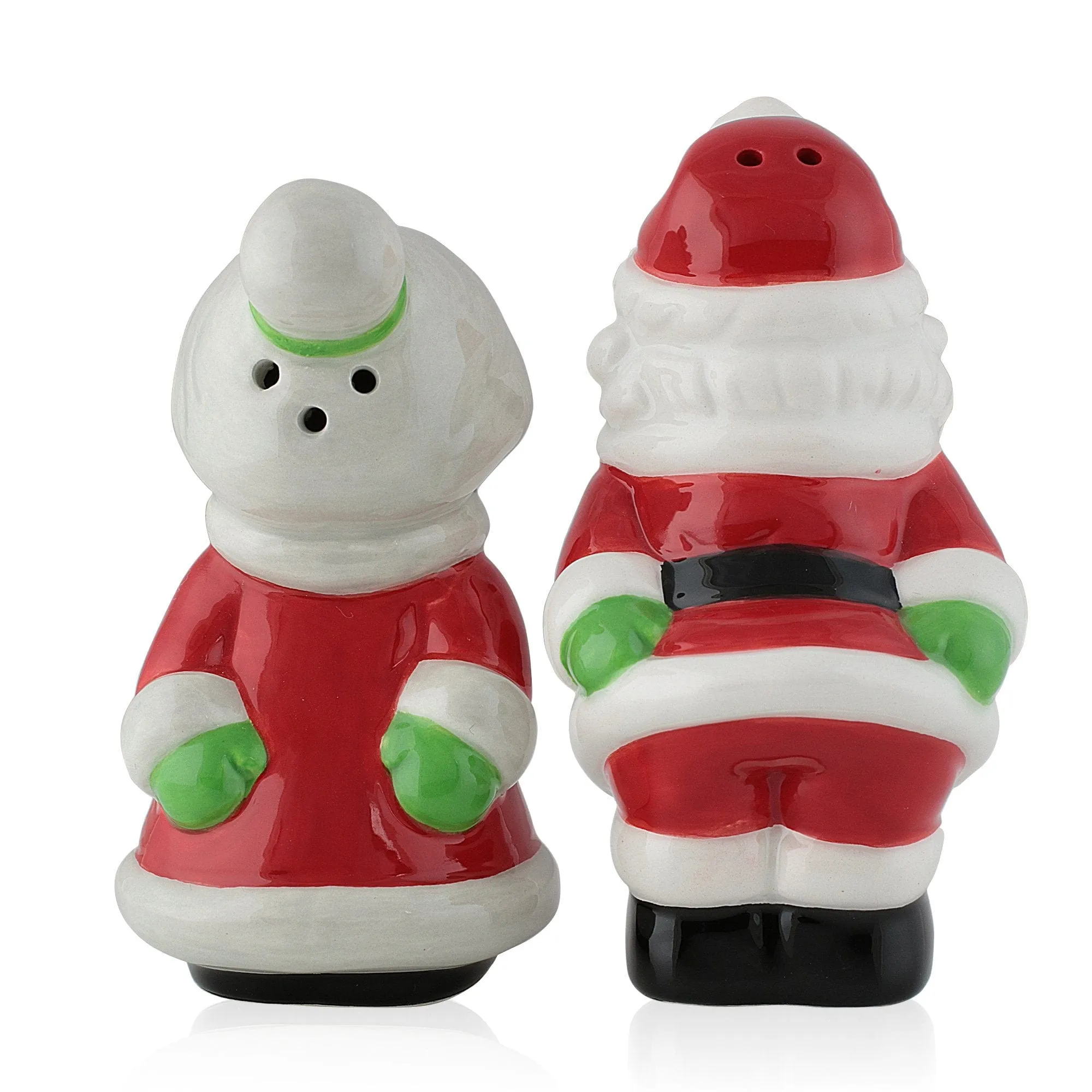 Mr. & Mrs. Santa Claus Kissing Salt and Pepper Shaker Set