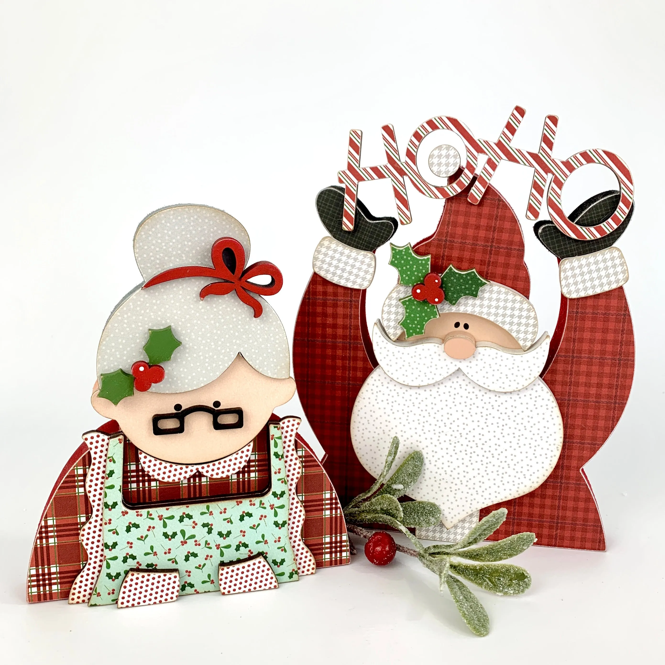 Mrs. Claus & Ho Ho Santa DIY Wood Decor