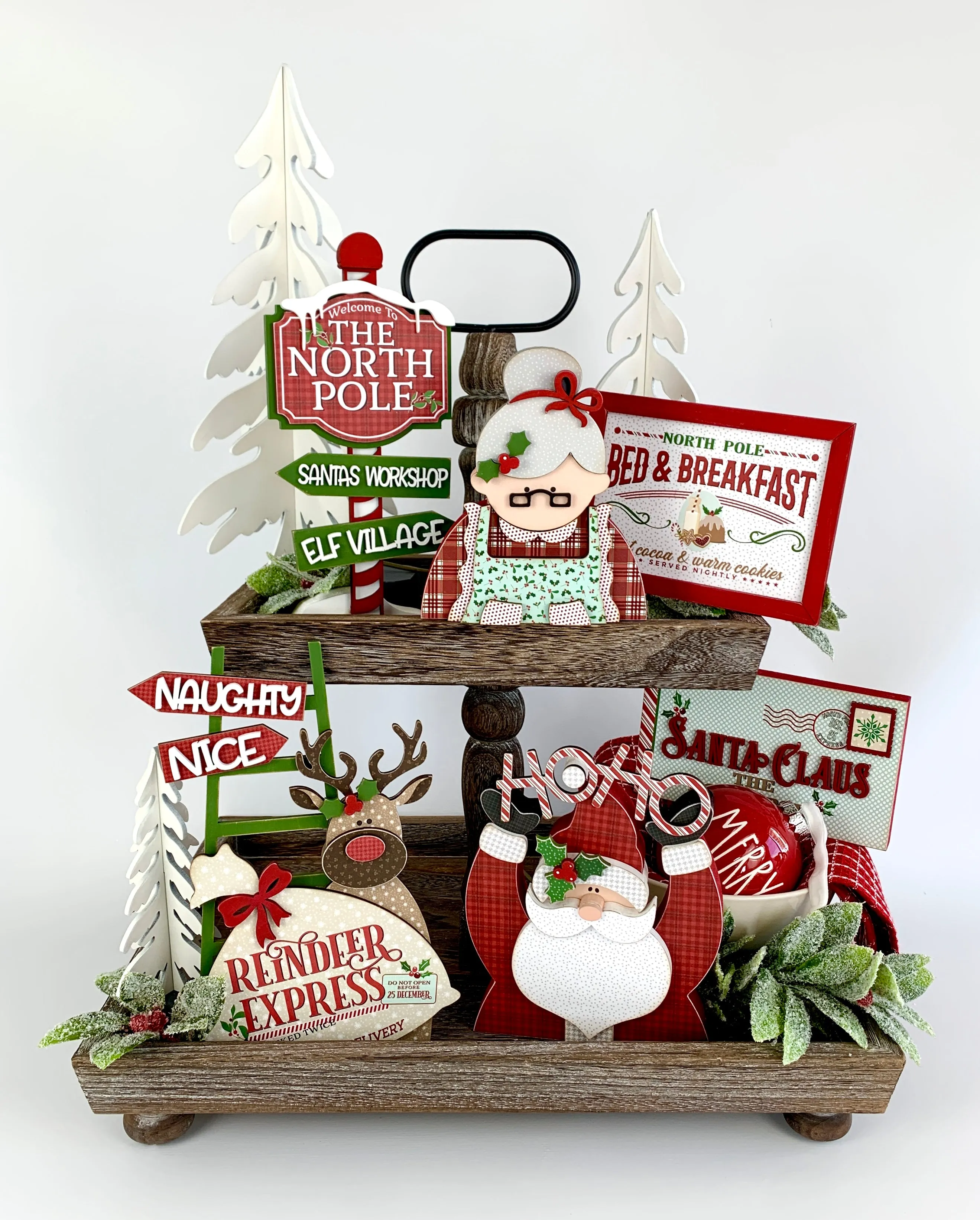 Mrs. Claus & Ho Ho Santa DIY Wood Decor
