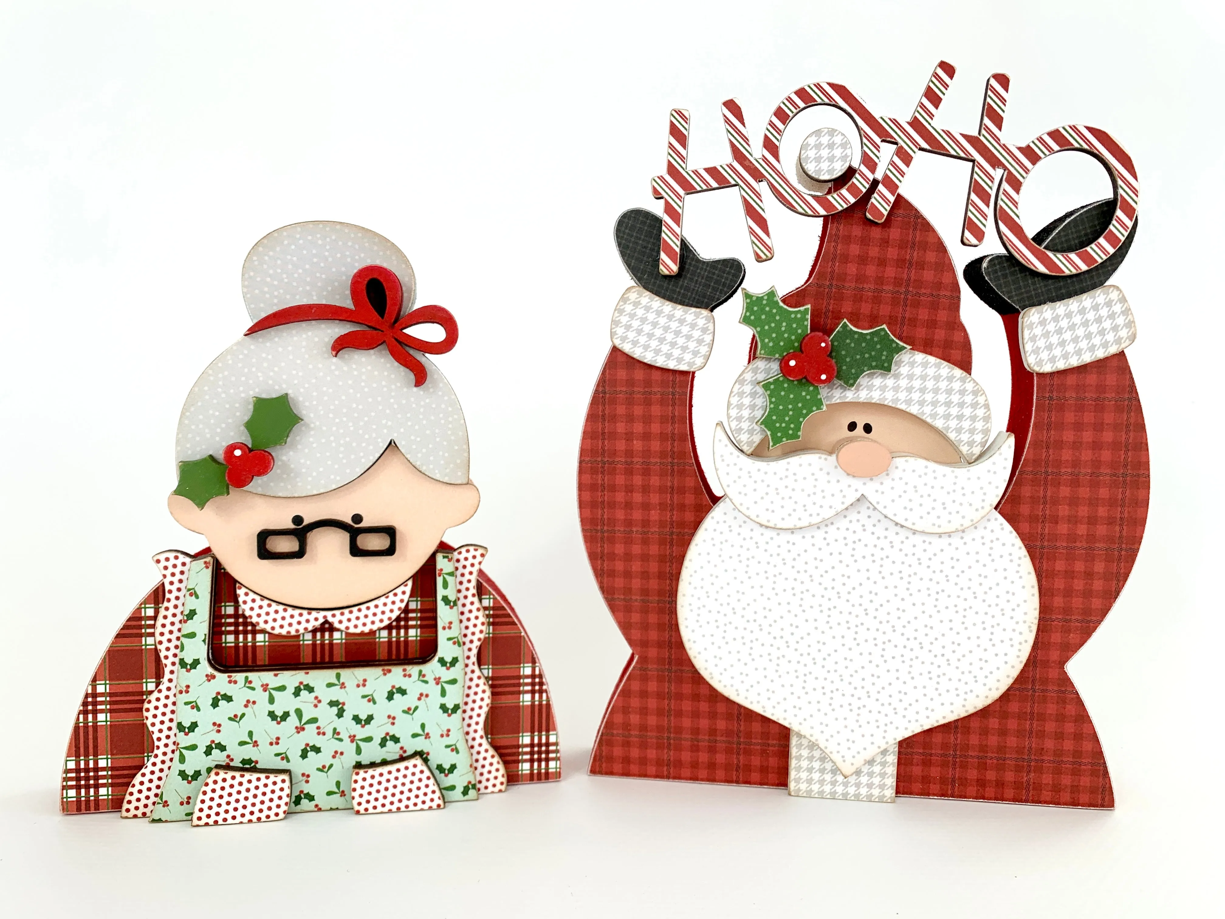 Mrs. Claus & Ho Ho Santa DIY Wood Decor