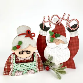 Mrs. Claus & Ho Ho Santa DIY Wood Decor