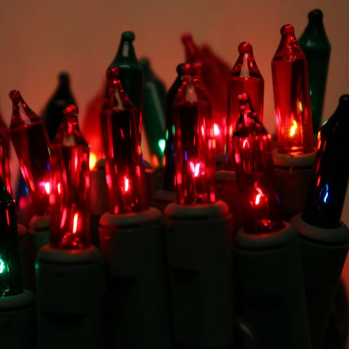 Multicolor Commercial Mini Lights, Green Wire