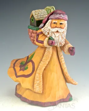 Natural Toned Santa Carving by Barbara Scoles