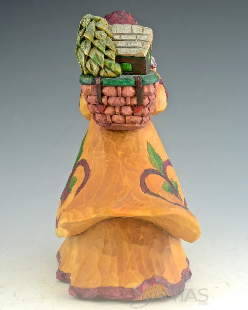 Natural Toned Santa Carving by Barbara Scoles