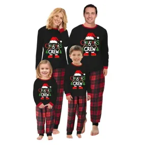 NEW WIFORNT Christmas Crew WOMENS Pajama Set Santa Claus Print Long Sleeve Tops and Plaid Pants Sleepwear Soft Nightwear, WOMEN'S ONLY, Sz L