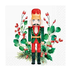 Nutcracker and Holly Cocktail Napkins