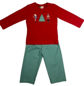 Nutcracker Applique Pants Set