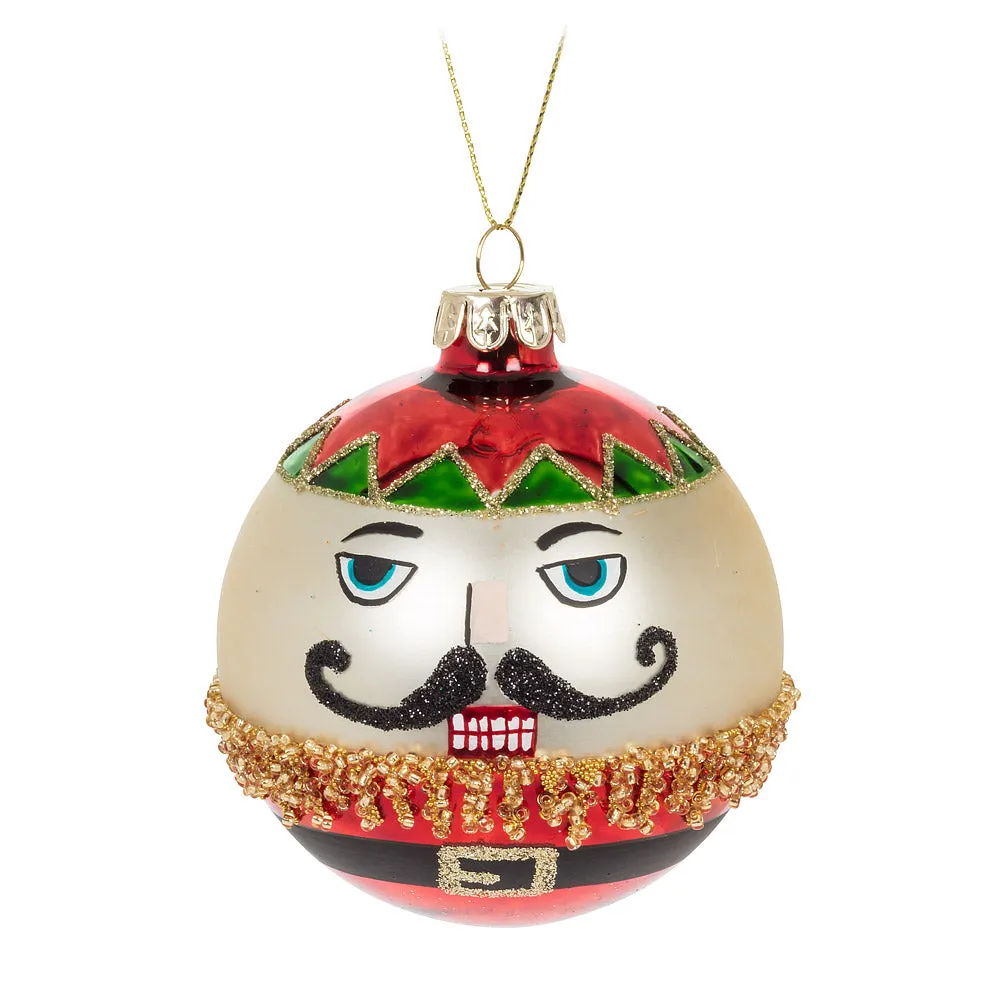 Nutcracker Ball Glass Ornament