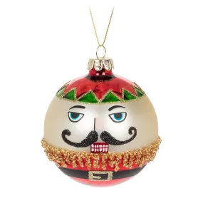 Nutcracker Ball Glass Ornament