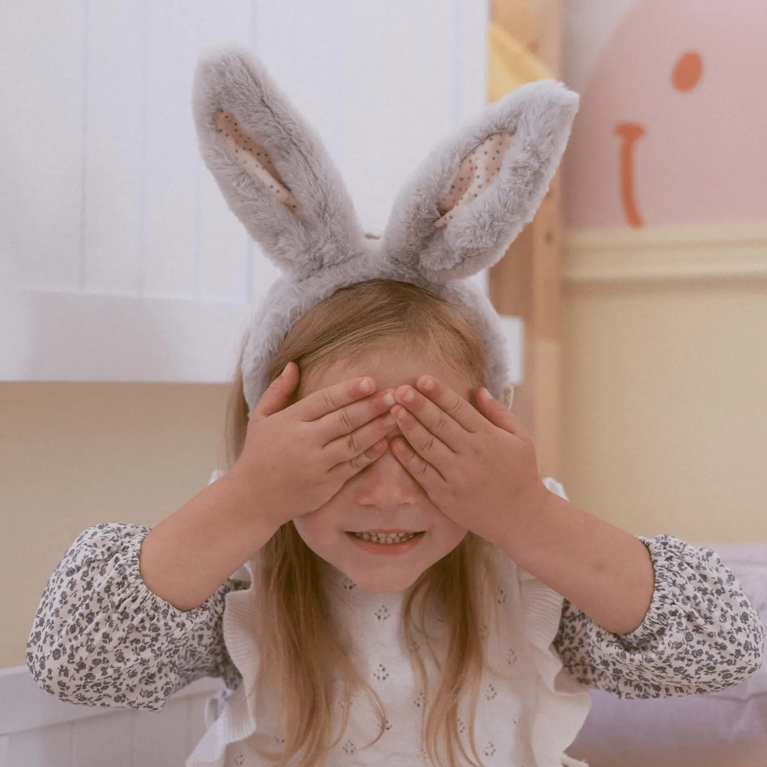 Olli Ella Fluffle Bunny Headband Smoke