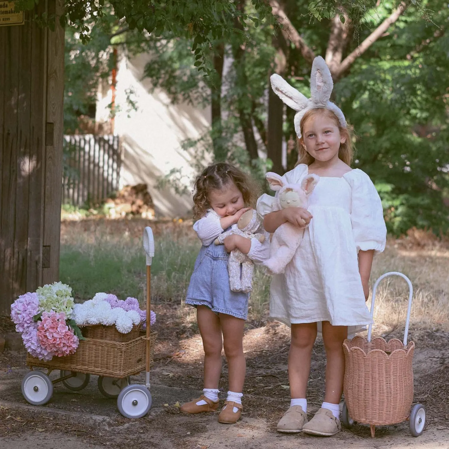 Olli Ella Fluffle Bunny Headband Smoke