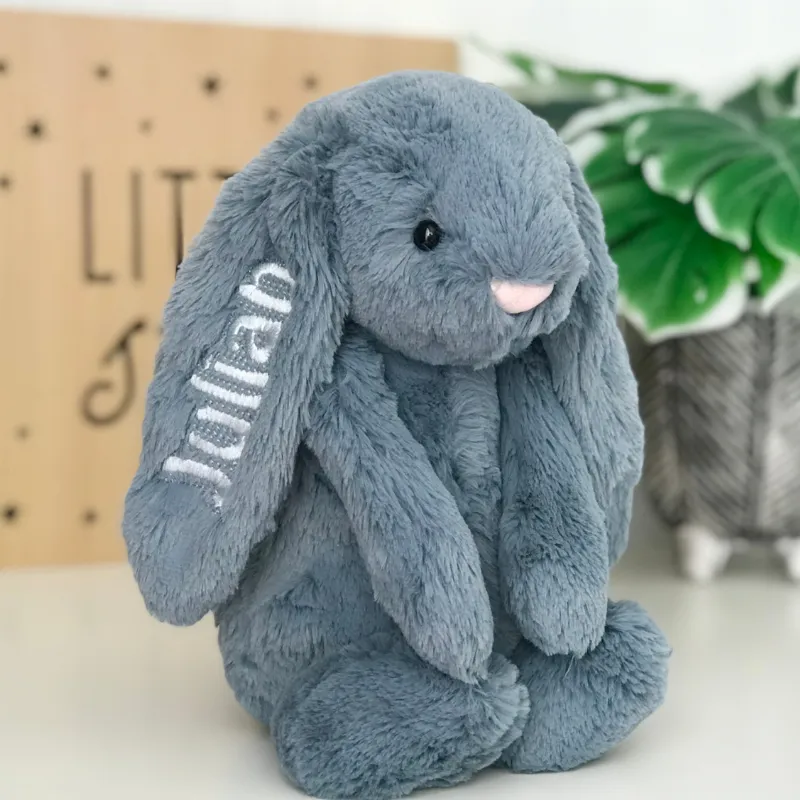 Personalised Medium Jellycat Bunny - Dusky Blue