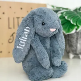 Personalised Medium Jellycat Bunny - Dusky Blue