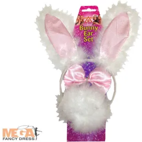 Pink Hen Party Bunny Rabbit Ears   Tie Tail