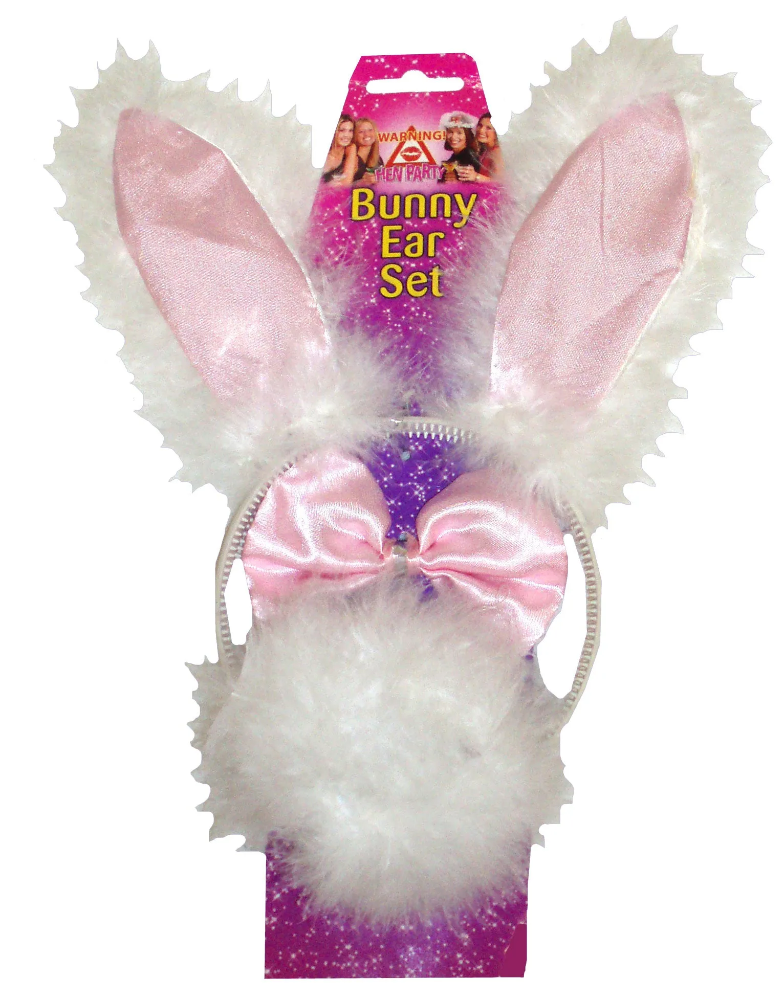 Pink Hen Party Bunny Rabbit Ears   Tie Tail