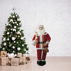premium 58-in. African American Dancing Santa Decoration, Red  Motion-Activated Animatronic Santa