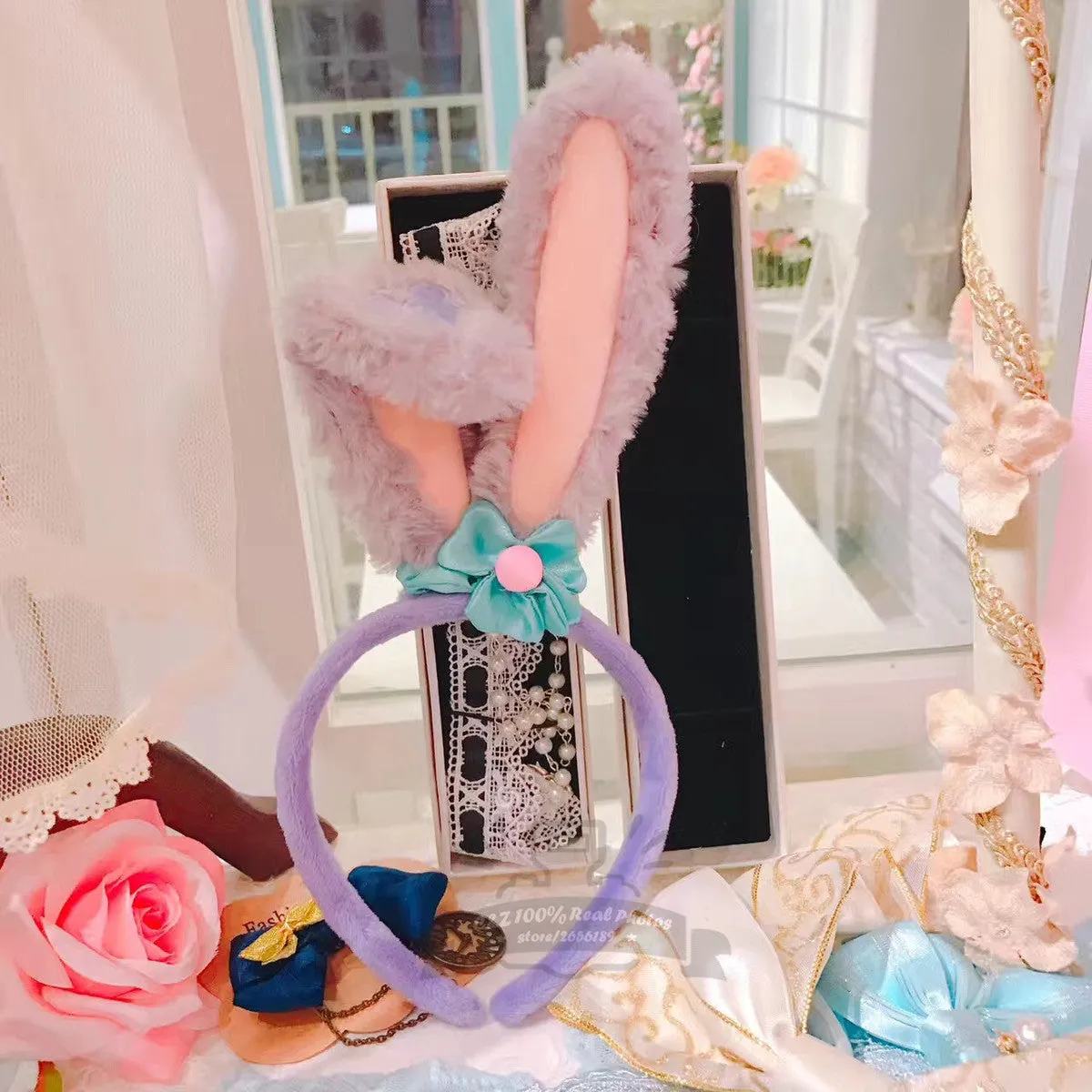 Purple Bunny Ear Headband