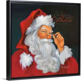 "Believe" Black Float Frame Canvas Art - Multi